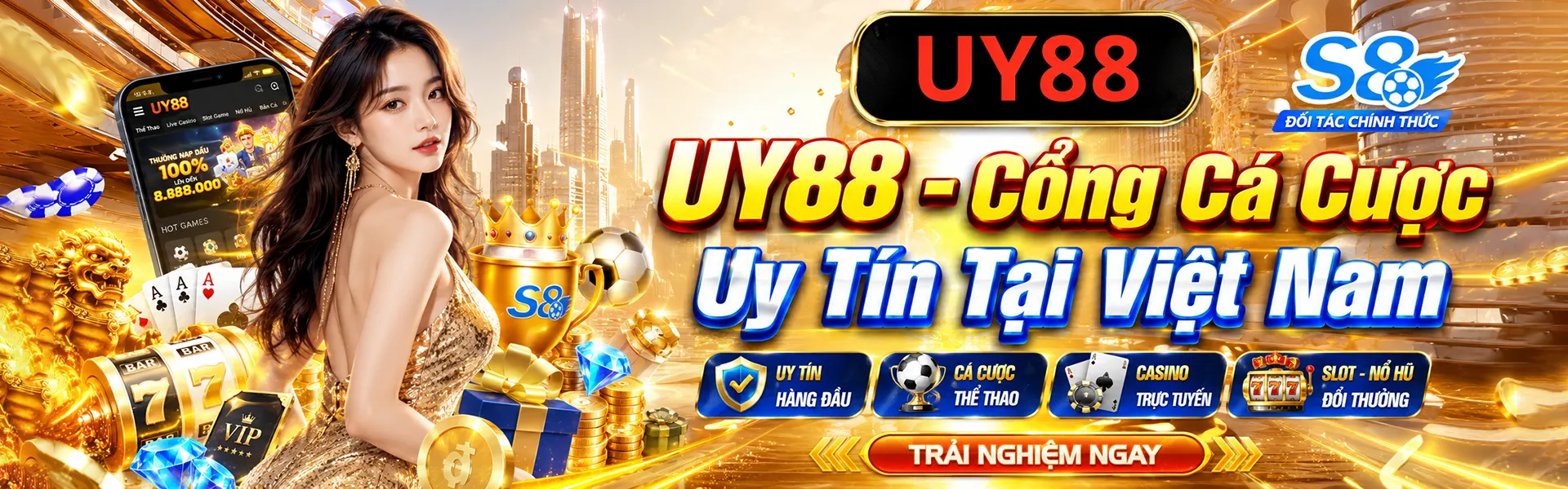 Banner UY88 cổng cá cược casino trực tuyến hàng đầu Việt Nam